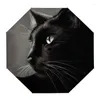 우산 검은 고양이 우산 남성 패션 창조적 인 자동 3 폴딩 선 UV 보호 sombrinha