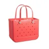 Förvaringspåsar bogg väska Sile Beach Custom Tote Fashion Eva Plastic 2023 Women Summer Drop Delivery Home Housekee Organisation Dh75n ZZ