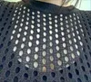 Женские свитера 2024 Готический ажурный вязаный пуловер-свитер Верх Перспективный халат оверсайз Свободная сложенная одежда Футболка с длинными рукавами