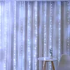 ストリングクリスマスカーテンガーランド鉛弦ライトフェスティバルホリデーデコレーションホームベッドルームの結婚式の年の装飾のための妖精