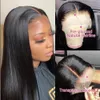 HD Transparent 360 Lace Frontal Wig 4 4 Closure Straight 13 6 Front Human Hair Wigs For Black Women 30 34 Inches 240126