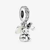 100% 925 Sterling Zilver Baby Teddybeer Dangle Charms Fit Originele Europese Bedelarmband Mode Vrouwen Bruiloft Verloving Jewel222Y