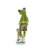 Figurines décoratives décoration de la maison résine grenouille Statue MYBLUE animaux artificiels Figurine pour et décor de jardin