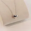 Designer Jewelry Women Heart Necklace Rose gold Silver Love pendant Necklaces ins fashion Choker clavicle chain Bijoux285i