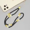 Link Bracelets Go2Boho Telephone Jewelry Cell Phone Chain Crystal Beaded Strap Mobile Chains Anti-lost Lanyard Transparent Beads