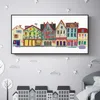 Nordic Children's Room Warm Architectural Art Painting Living Room Mural Poster Wall Decoration Painting Home Decoration 240127