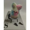 Tie dye color 15CM easter peeps bunny rabbit plush toys for kids boy girl stuffed animal 6 inch velvet bunnies pink blue green 2024party favor EASTER holiday gifts