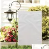 Decorações de jardim Atacado Sublimação Blanks Bandeiras Decoração 3 Camadas Poliéster Branco Banner Térmico Transferência de Calor Impressão Coágulo Dhqtx