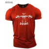 Men's T Shirts Muscle Gym Outwork T-shirts Short Sleeve 3D Printed Man Sporty Exercise Casual Tops 6XL Plus Size Fitness Tees Clothing