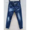 Heren denim jeans zwart gescheurde broek mode skinny gebroken stijl fiets motorfiets rock revival jeans