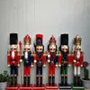 60 cm Nutcracker King Soldier Träfigur Juldekoration Handfartyg Walnut Puppet Toy Gift Ny 201127193s