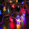 Cordas Natal criativo flocos de neve LED luzes de corda piscando cortina de fadas para festa de feriado casamento ano de natal decoração de casa