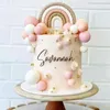 Zapasy imprezowe Boho Braided Cake Topper ręcznie robiony bawełniany sznurka Rainbow Cloud Dekorowanie na baby shower ślub Dekoracja urodzin