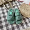 Regalo da donna orsacchiotto fuzzy Flop Flip tazz Pantofole Scarpa di design Donna di lusso Suola in gomma scivolo soffice Inverno peluche casa Pantofola Piatto peloso Tacco Sandalo scarpe da interno