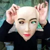 New Funny Realistic Female Mask For Halloween Human Female Masquerade Latex Party Mask Sexy Girl Crossdress Costume Cosplay Mask Y219A