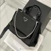 Mode 2 teile / satz Saffiano Handtaschen Einkaufstasche Frau Kette Taschen Designer Tote Zwei Stücke Kapazität Nylon Tes Umhängetaschen279P