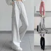 Pantaloni da donna Pantaloni sportivi con coulisse Abito Harem primaverile in poliestere spogliato da donna