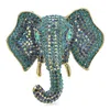 Spille Wulibaby Elefante scintillante per donna Spilla da ufficio per spilla da ufficio di lusso a 2 colori unisex di lusso a 2 colori