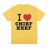 T-shirty męskie kocham szef Keef T Shirt Mens Fashion Casual Short Rleeve T-shirt Vintage Gothic Summer Botton T-Shirts Hip Hop Streetwear