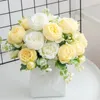 30 cm Silk Peony Artificial Bouquet White Home Diy Decoration Christmas Garden Wedding Office Party Artificial Flowers 240131