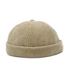 Varumärke Mens Brimless Docker Hat Spring Atutumn Sticked Beanie Cap Rolled Cuff Harbour Hats Sailor Fisherman Landlord Hat 240127