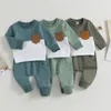 Clothing Sets CitgeeAutumn Toddler Baby Boys Girls Fall Outfits Long Sleeve Contrast Color Pullover Tops And Pants SetClothes