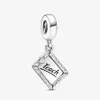 Nieuwe Collectie 100% 925 Sterling Zilver Krijtbord Dangle Charm Fit Originele Europese Bedelarmband Mode-sieraden Accessories304S