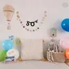 Decoração artesanal de quarto infantil estilo nórdico, jardim de infância, rattan, balão de ar artesanal, decoração de suspensão de parede 20319z