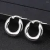 Boucles d'oreilles créoles en acier doré pour femmes, cerceaux épais, cadeau, bijoux à la mode, en acier inoxydable, rond, lisse et épais, 20mm, 25mm, 228c