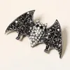 Pince à cheveux en métal pour femmes et filles, fournitures de fête, pince à cheveux, araignée, chauve-souris, crâne, Halloween, Barrette, strass, épingle à cheveux