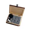 Seaux à glace et refroidisseurs 9 pcs Whisky Stones Cubes Roches réutilisables Boissons Chilling pour Scotch Bourbon Boire Cadeaux Set Drop Deliv Dhtz1