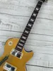 Guitarra elétrica padrão, ouro, fosco, corpo desgastado, tinta importada ecológica, boa qualidade de som, transporte sem raios