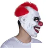 Maski imprezowe Maska Klown Halloween Horror Costume Rekwizyty Upiorny uśmiechnięty cosplay Heat Terror Escwa