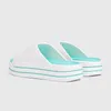 Designer Casual Platform Hoge taille PVC-pantoffels met dikke zolen man Vrouw Lichtgewicht Mode-stijl Lederen rubberen zachte zolen sandalen Platte zomerstrandslipper