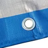 Schaduw Tewango Blauw + Zilver Dubbel Gebruik Heavy Duty 200gsm Waterdicht Tarp PE Stof Outdoor Cover Vrachtwagen Auto Luifel YQ240131