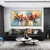絵画抽象的な手描きの油絵の油絵の風景キャンバスのカラフルな壁アートのリビングルームの家の飾り251m