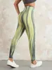 Kadın pantolon kadın kalça kaldırma elastik yüksek bel bisikletçisi şort bağ boyası baskılı esnek tozluk fitness spor salonu egzersiz pantolon