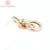 Stud Earrings (7959)2PCS 23x44.5MM 24K Gold Color Brass Circled Tassels High Quality Diy Jewelry Findings Accessories Wholesales