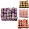 Decorative Figurines 25pcs Natural Agate Crystal Fortune Telling Runes Stone Tumbled Amethyst Carnelian Energy Gemstone Divination Runestone