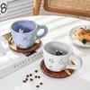 Kupalar 3D Salyangoz Daisy Dog Cat Coffee 360ml Yaratıcı Sevimli El Yapımı Seramik Komik Karikatür Hayvan Çay Süt Kupaları Eşsiz Doğum Günü Hediyeleri