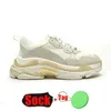 Designer 17FW Triple S Men Women Casual Shoes sneakers platform Tan clear sole black white grey red pink blue Royal Neon Green mens trainers sports sneaker shoe 36-45