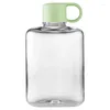 Wasserflaschen Mini-Flasche, flach, BPA-frei, transparent, tragbar, Pad, Getränkekessel, Notizbuch, Milchsaft, einfache transparente Tasse, Geburtstagsgeschenk