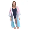 Serviette adultes Surf Poncho microfibre à capuche peignoir séchage rapide plage fermeture éclair bain extérieur changeant cape femmes hommes unisexe