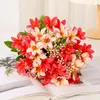 Simulated flower princess lily plant home decoration wedding bouquet photography props DIY bouquet 240131