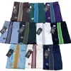 Pantalons pour hommes 2024SS Hommes Femmes 1: 1 Haute Qualité Multi Brodé Papillon Stripe Aiguilles AWGE Pantalon Multicolor Sport