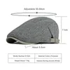 Retro sboy Cap Men Autumn Winter Herringbone Duckbill Hat Tweed Flat ed Beret Women Painter Gatsby Driving 240126