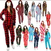 Kvinnor Tracksuits Holiday Home Wear Selling Christmas Pyjamas Hoodie Zipper Plover Jumpsuit SU1914 Drop Delivery Otjyx