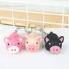 Keychains Lovely With Sound Kids Toy Pig Shape LED Key Chains Holder Ring