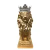 Figurine decorative Statua di leone in resina Corona di leoni Scultura Figurina di animali Decorazione astratta Decorazioni per la casa Modello nordico Ornamenti da tavolo