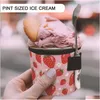 Drinkware Handle SubliMation White Ice Cream Pint Size Koozies Submersible Thermal Insation Cup Holder Drop Delivery Home Garden Ki Dhkxr